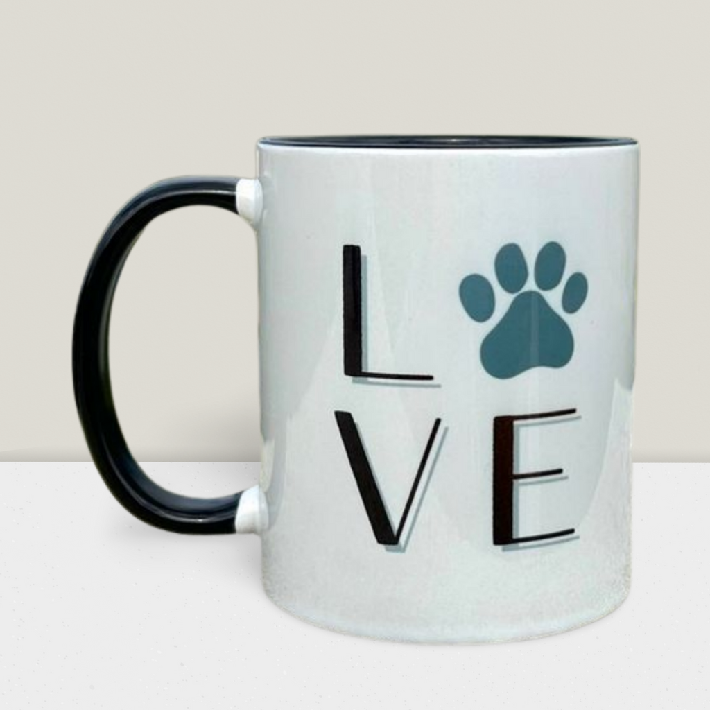 Caneca Love Pet | Caneca Amantes de Animais | Caneca Love com Pata