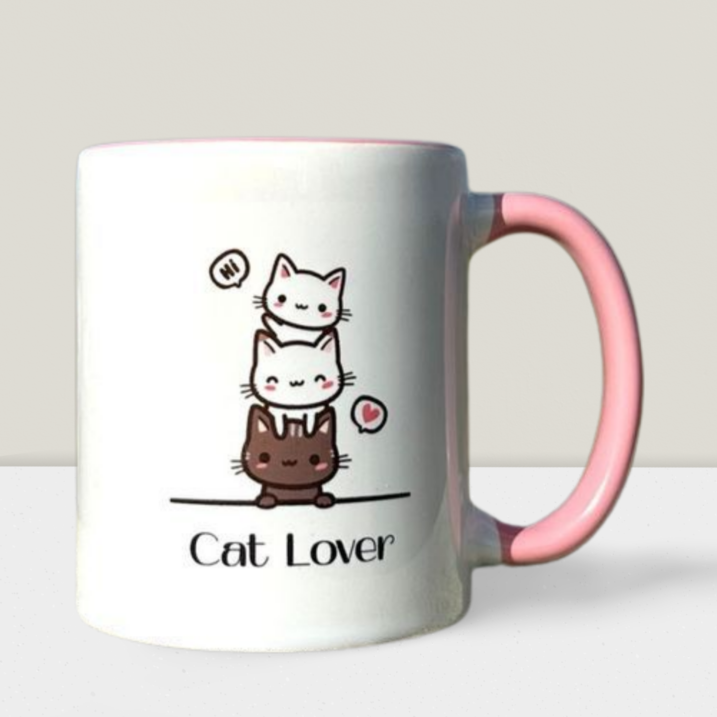 Caneca Personalizada Cat Lover Kawaii | Caneca Amantes de Gatos
