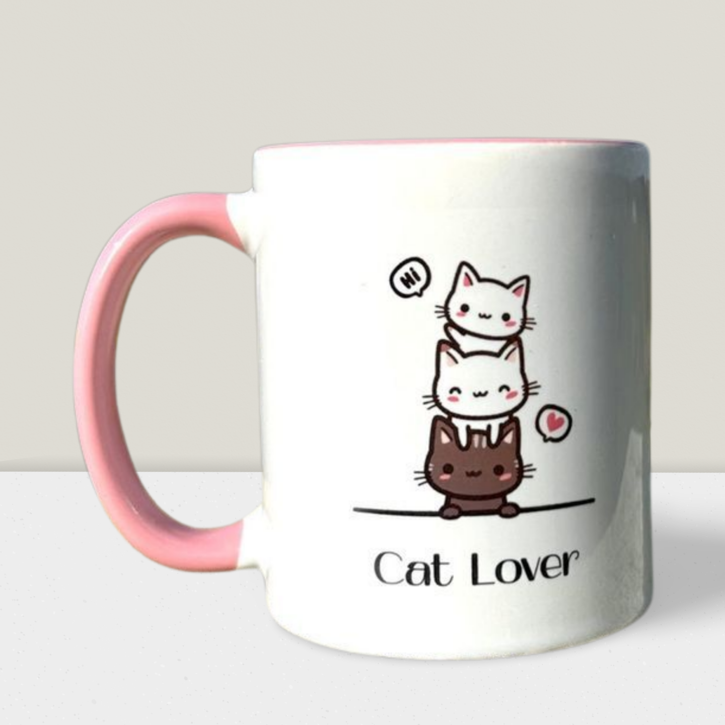 Caneca Personalizada Cat Lover Kawaii | Caneca Amantes de Gatos