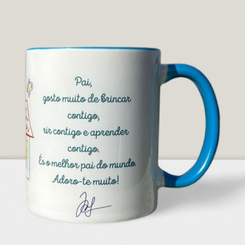 Caneca Personalizada com Desenho de criança - Presente Especial para o Pai