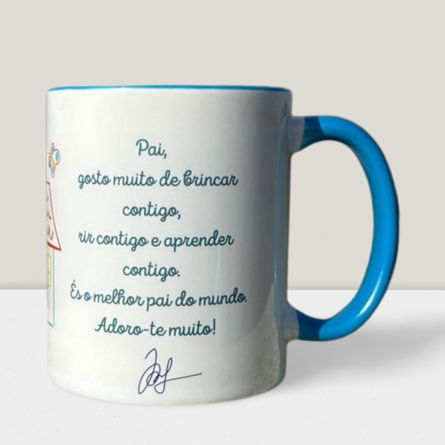 Caneca Personalizada com Desenho de criança - Presente Especial para o Pai