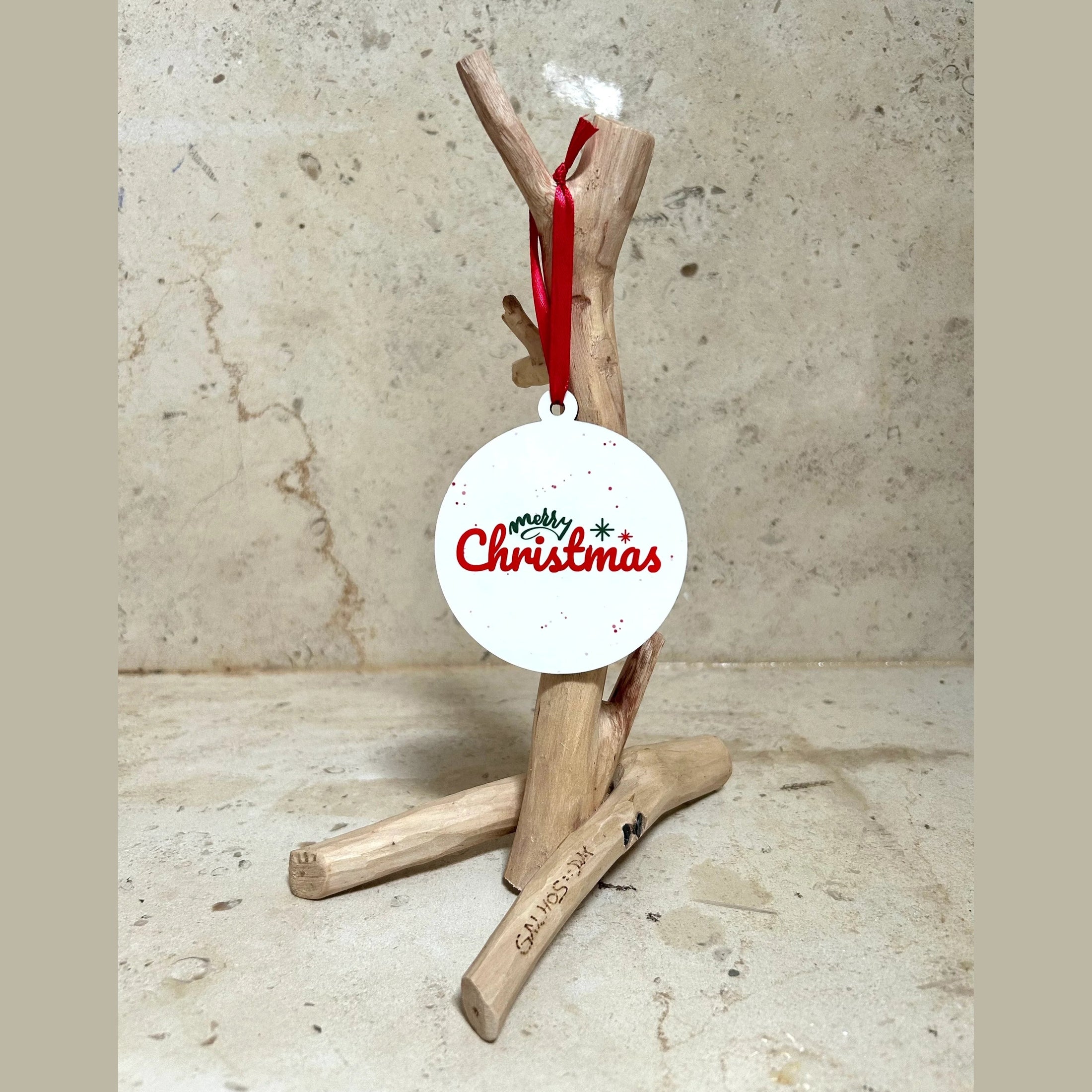 Bola de Natal Rena Personalizada – Dupla Estampagem e Toque Único