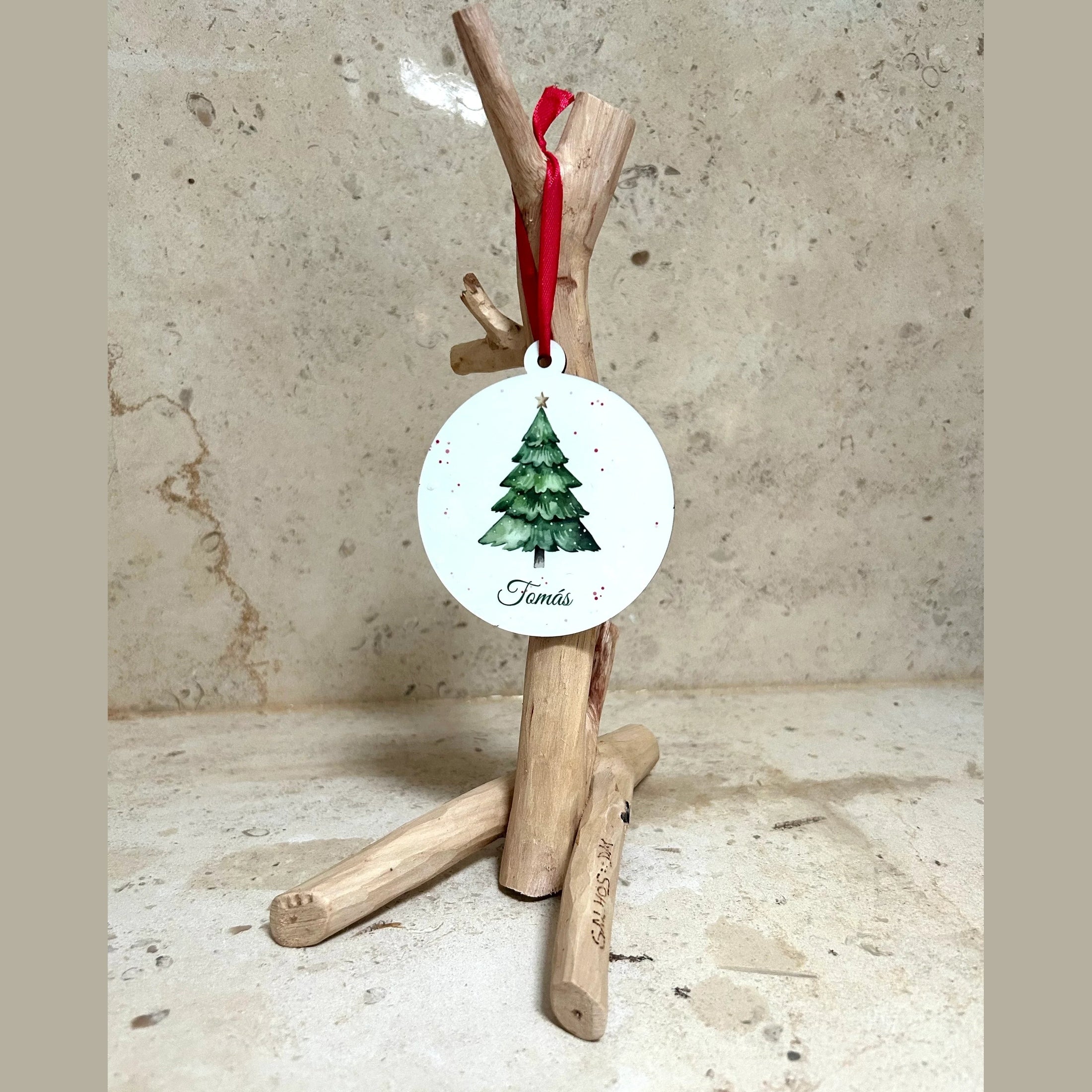 Bola de Natal Fotografia Personalizada – Dupla Estampagem e Toque Único