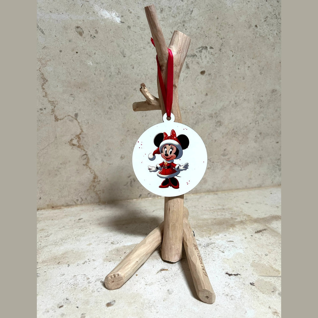 Bola de Natal Minnie Personalizada – Dupla Estampagem e Toque único