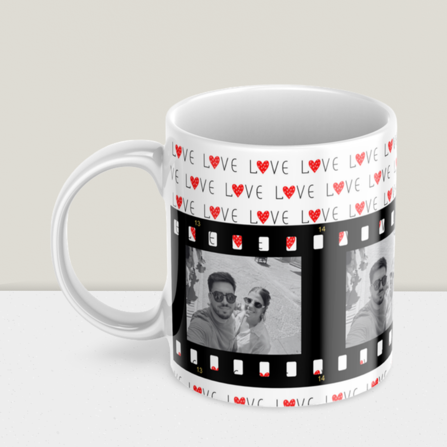 Caneca de São Valentim Personalizada com fotografias