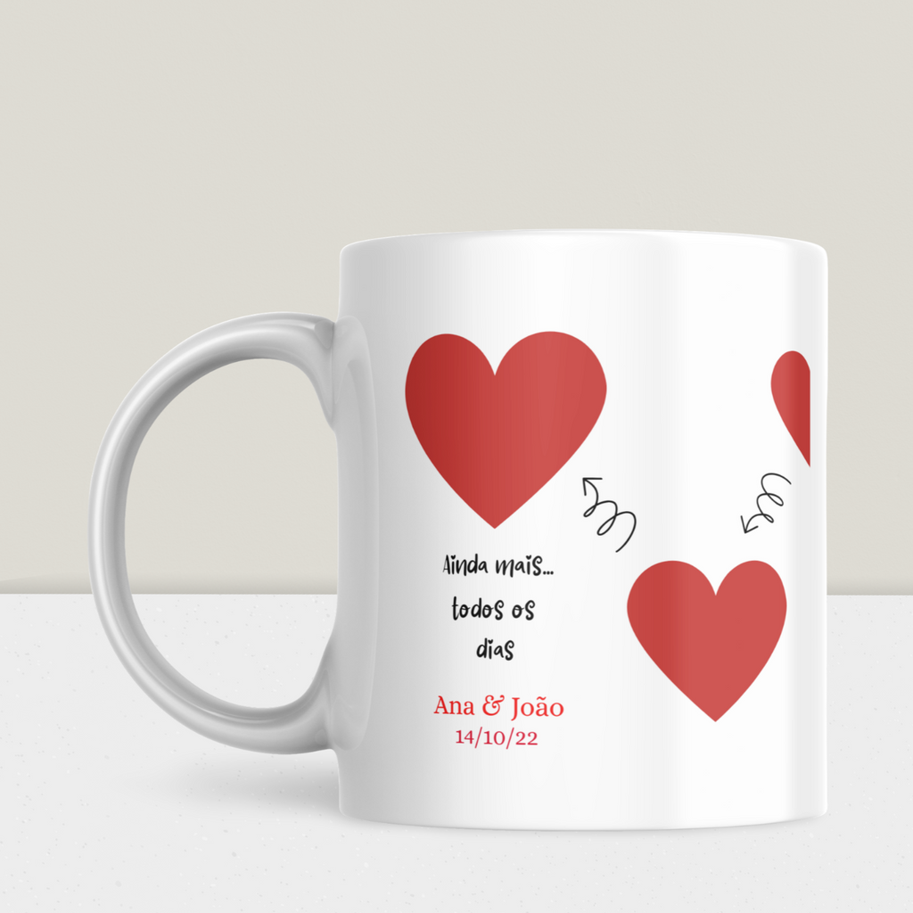Caneca de São Valentim Personalizada – Presente Romântico