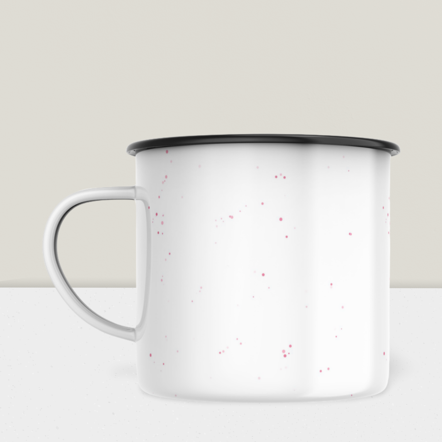 Caneca Branca de Esmalte Personalizada – Estilo Vintage e Durabilidade