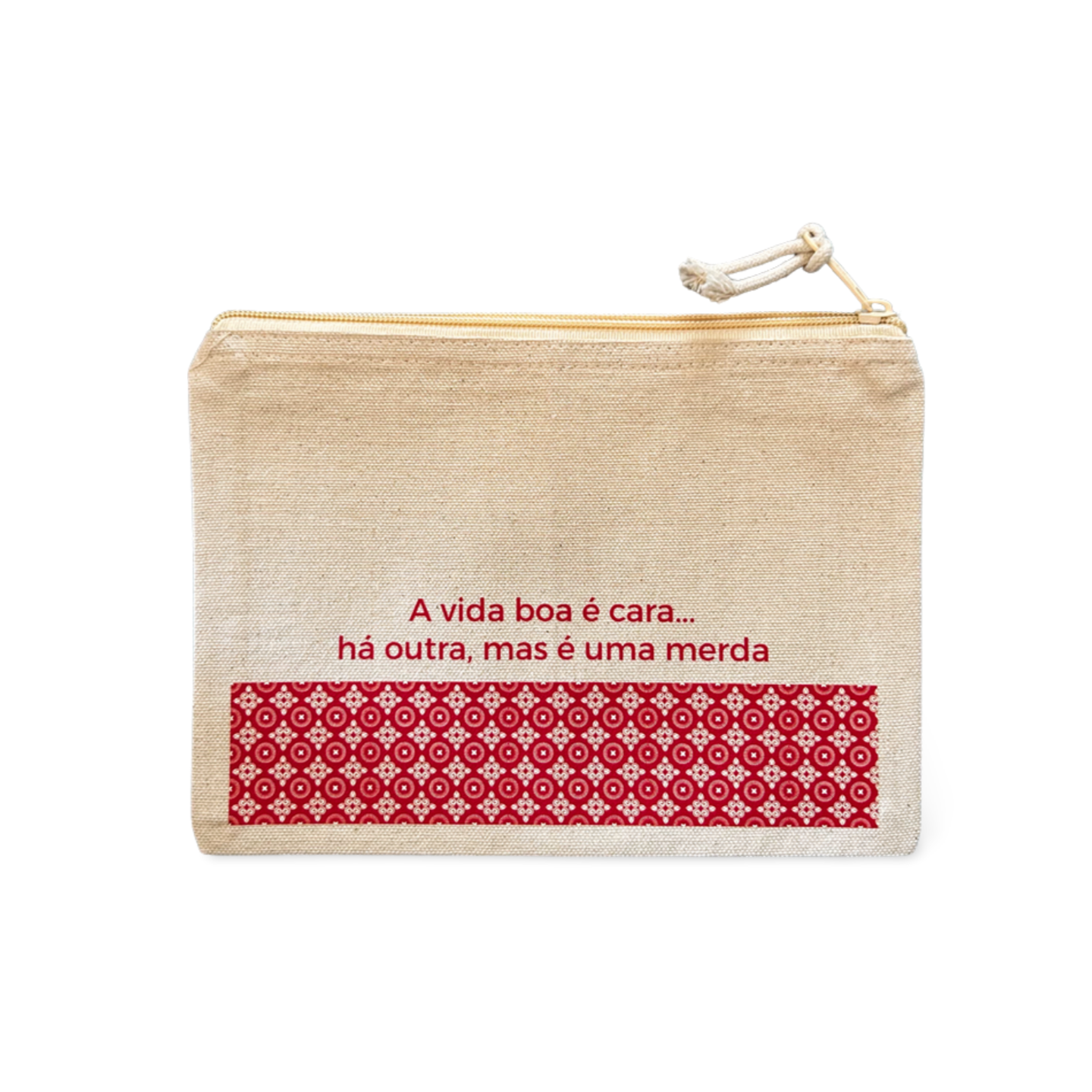 Necessaire Algodão 100% com Frase
