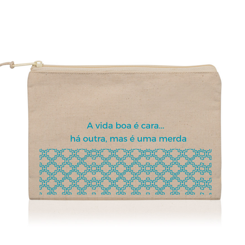 Necessaire Algodão 100% com Frase
