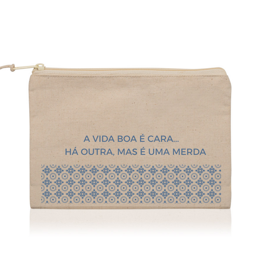 Necessaire Algodão 100% com Frase