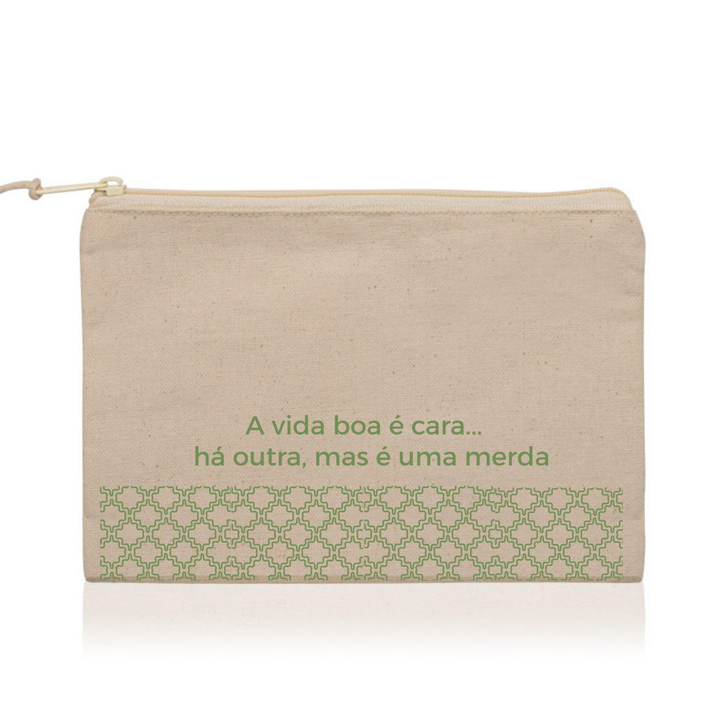 Necessaire Algodão 100% com Frase